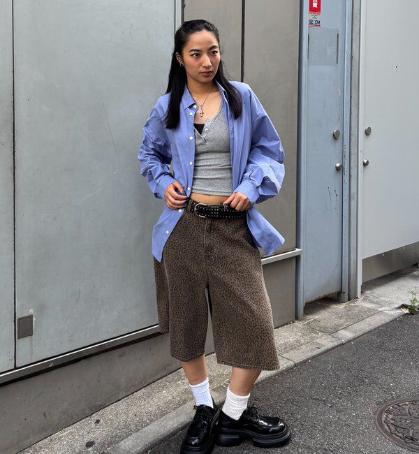  「PATTERNED TWILL SHORTS」|デニム|