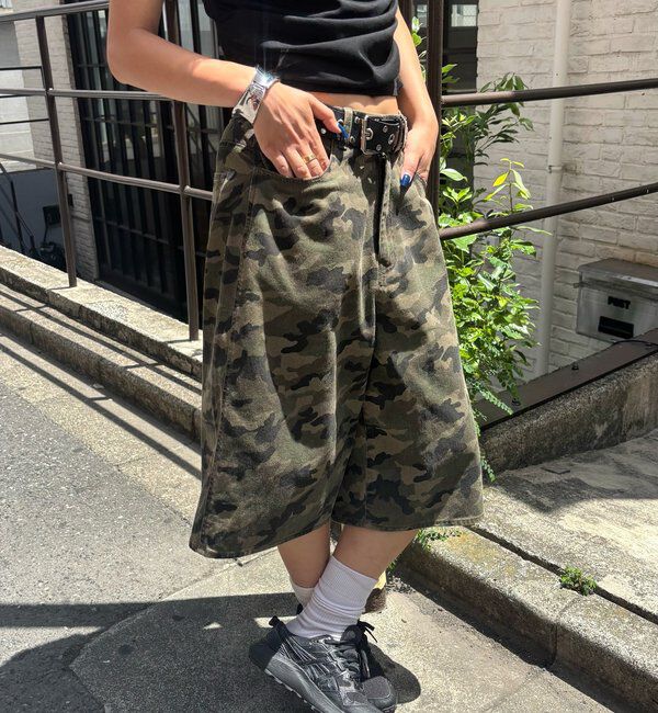  「PATTERNED TWILL SHORTS」|デニム|