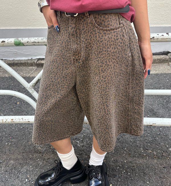  「PATTERNED TWILL SHORTS」|デニム|