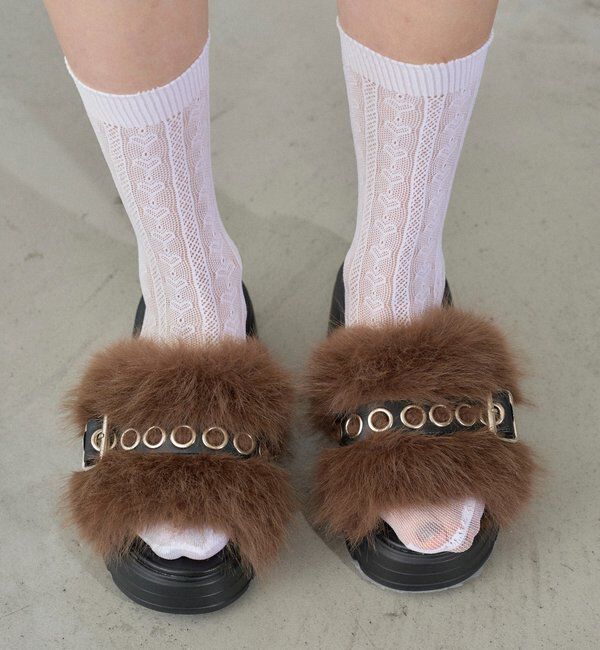  「ファーベルトサンダル」|サンダル|