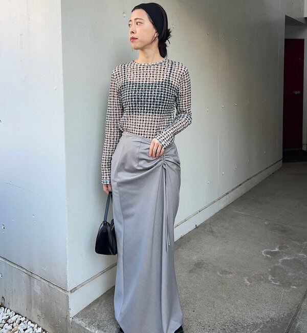  「レースチェックプルオーバー」|Tシャツ・カットソー|