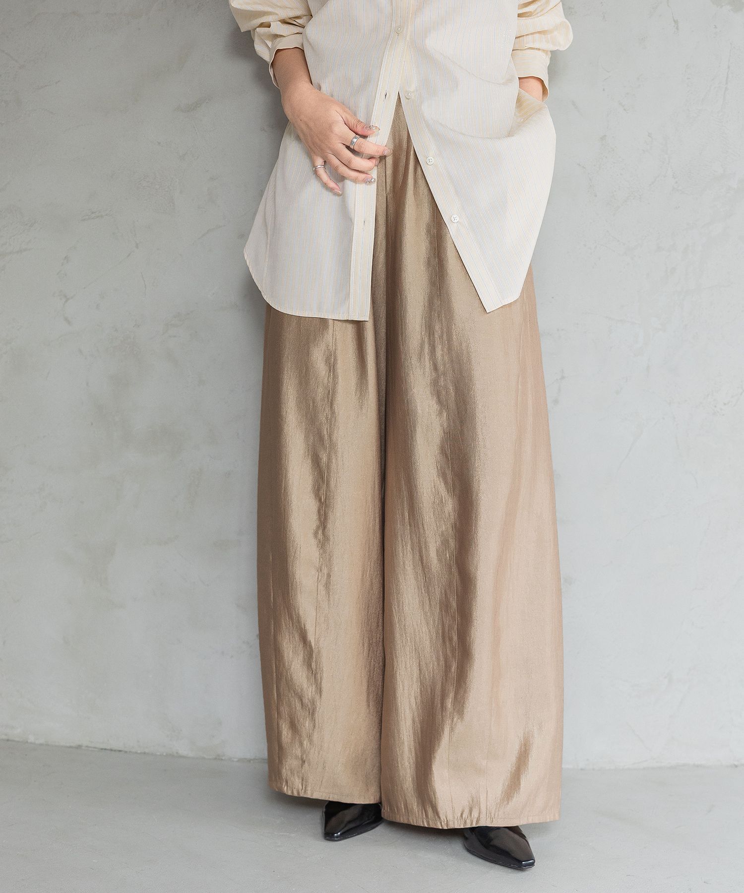 A part by 「サテンバルーンイージーパンツ」|その他|ベージュ