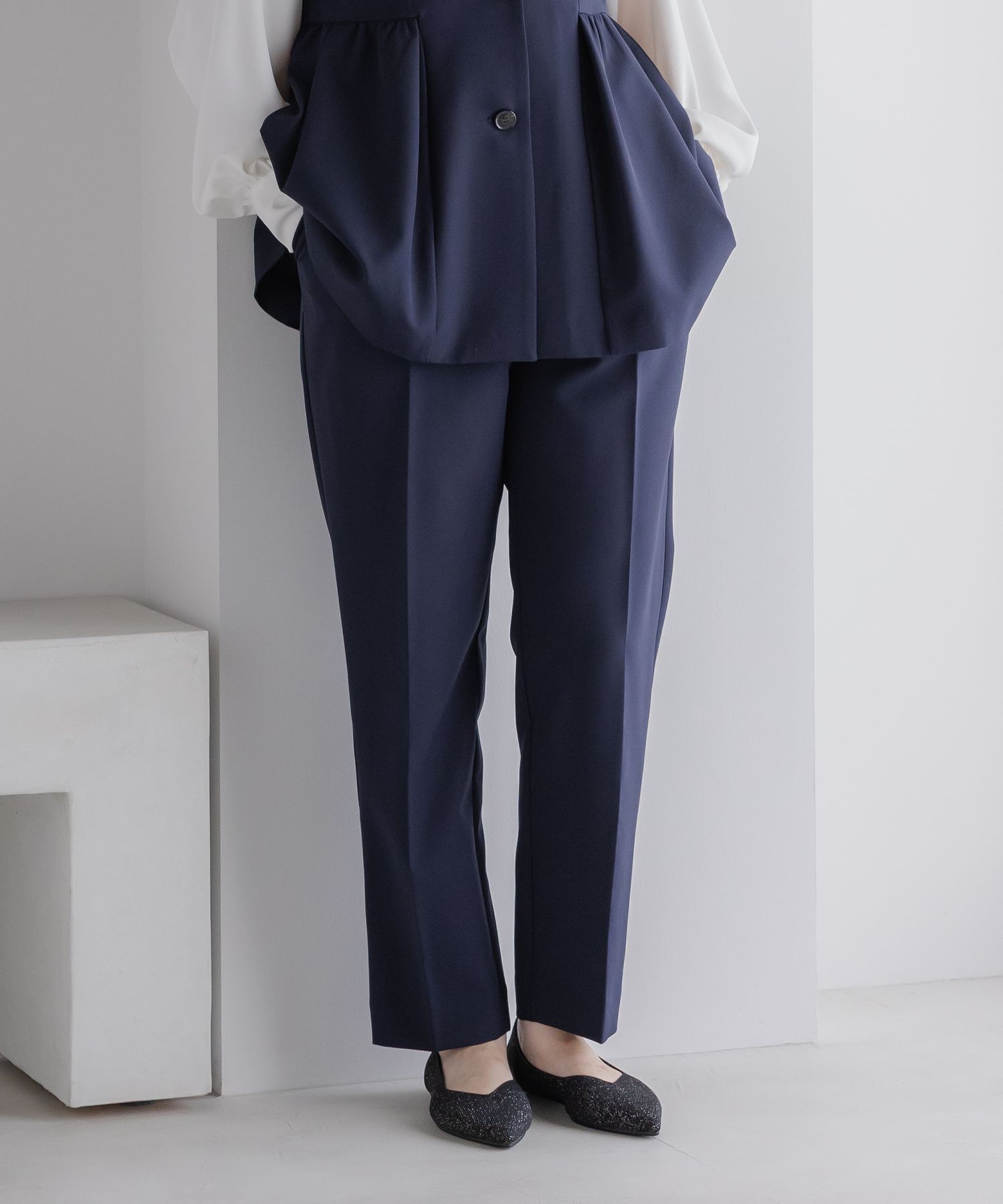  「【入卒／セレモニー】テーパードパンツ」|その他|ネイビー