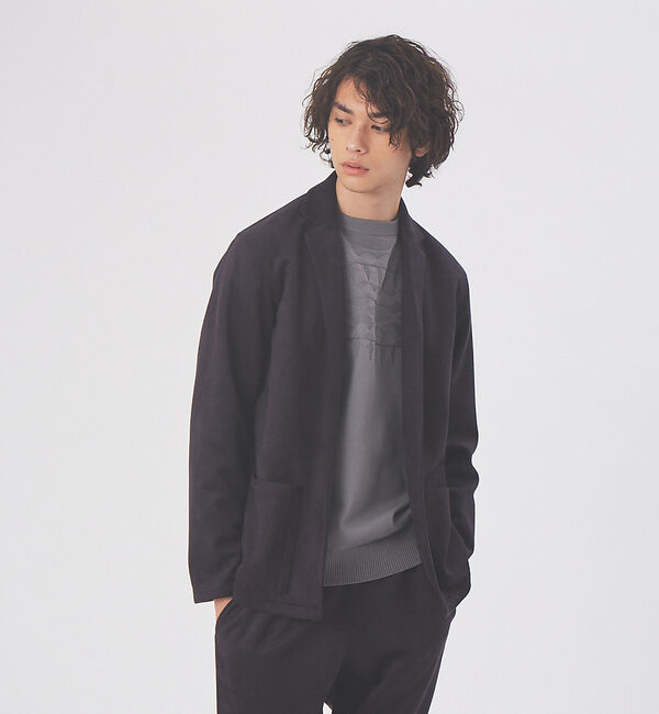 ABAHOUSE「【セットアップ対応】ネオ スエード ボタンレス  カーディガン ジャケット」|その他|スミクロ