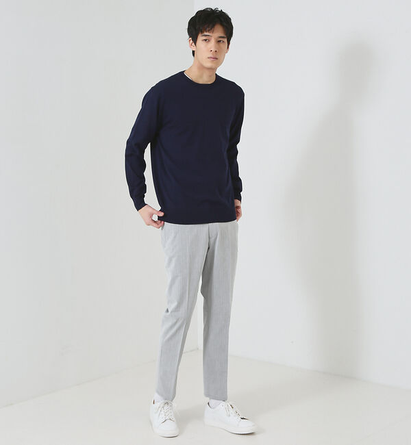 ABAHOUSE「【多機能/シェルタリングドライ】リネン混 イージー スラックス」|スラックス|