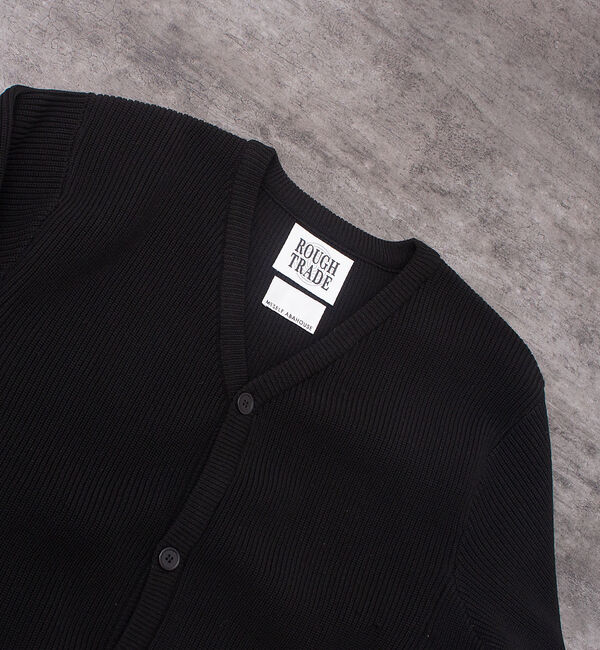 ABAHOUSE「ルーズシルエット ハイゲージ ポリ Vネック ニット カーディガン」|カーディガン|