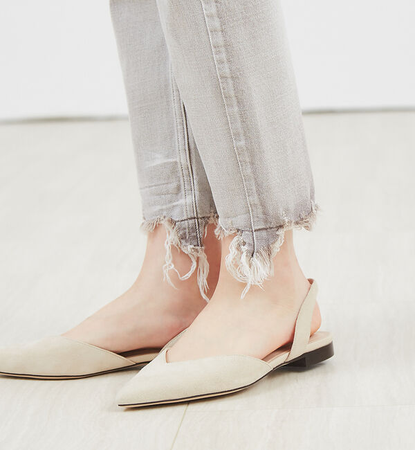 Rouge vif「バックストラップフラット」|パンプス|ベージュ