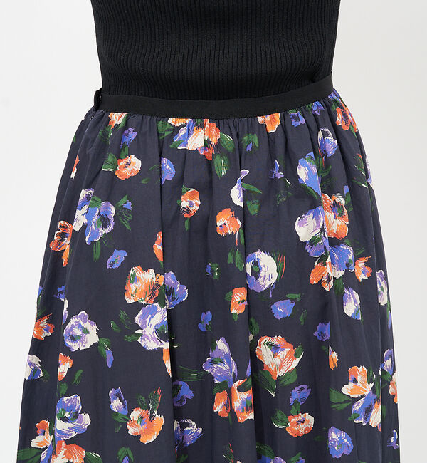 Rouge vif「ドローイングフラワースカート」|スカート|