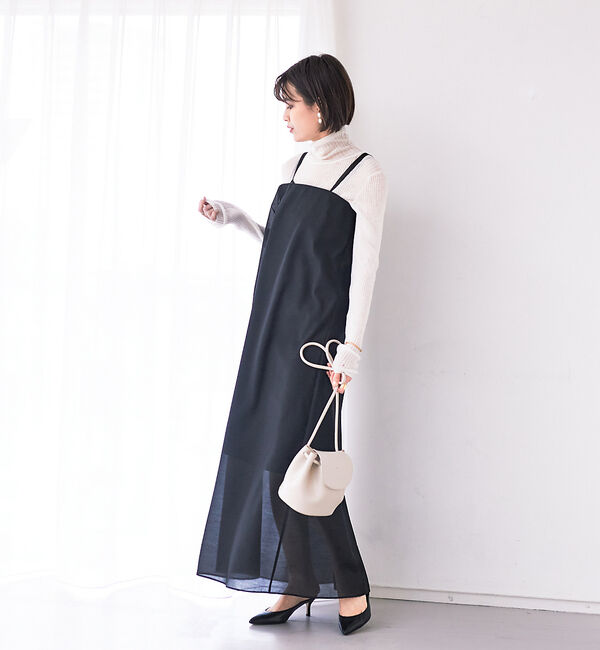 Rouge vif「【BELLE ROBE】シアーリボンワンピース」|ワンピース|ブラック