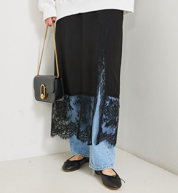 Rouge vif「裾レース巻きスカート」|スカート|