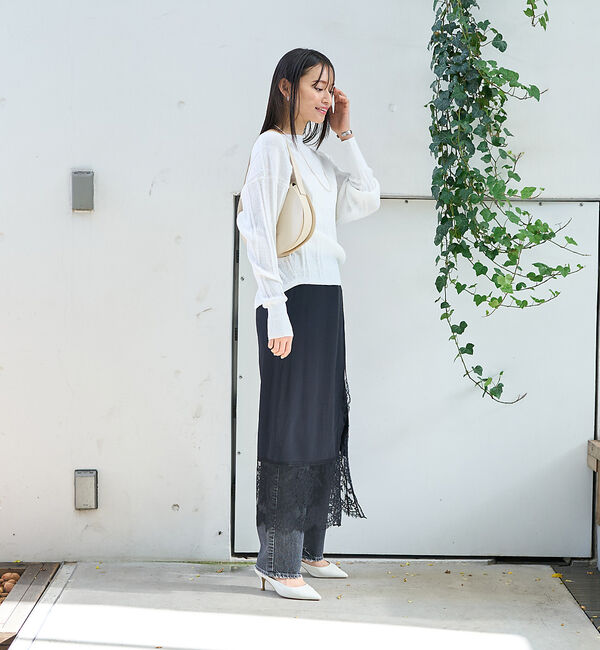 Rouge vif「裾レース巻きスカート」|スカート|