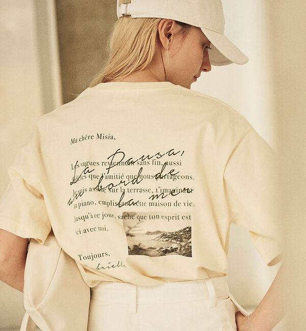 Rouge vif「バックフォト グラフィックロゴTシャツ」|Tシャツ・カットソー|アイボリー