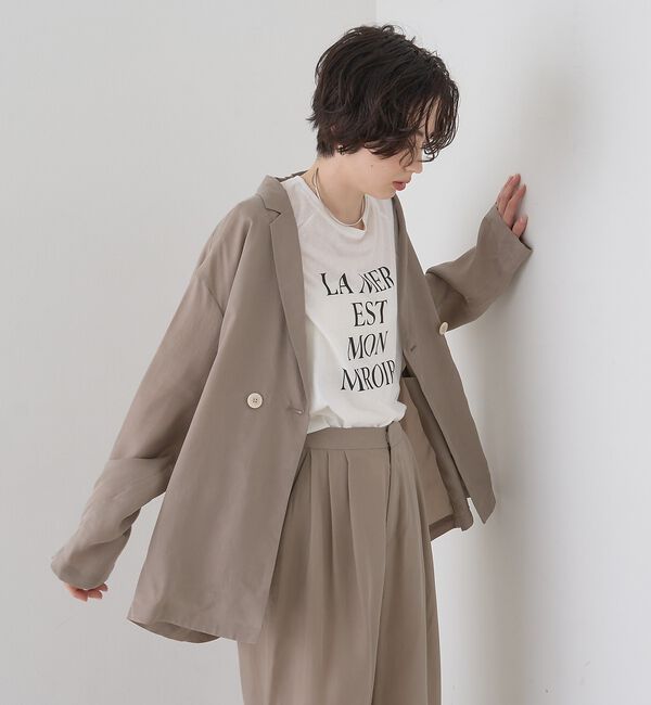 Rouge vif「シアーロゴオーバーサイズTシャツ」|Tシャツ・カットソー|