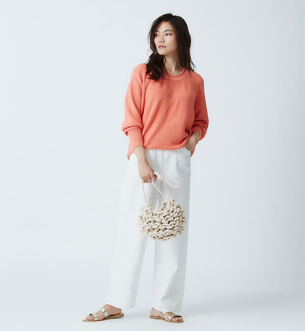 qualite「e&times;qualite STAFF コットンリネンワイドストレートデニム」|デニム|