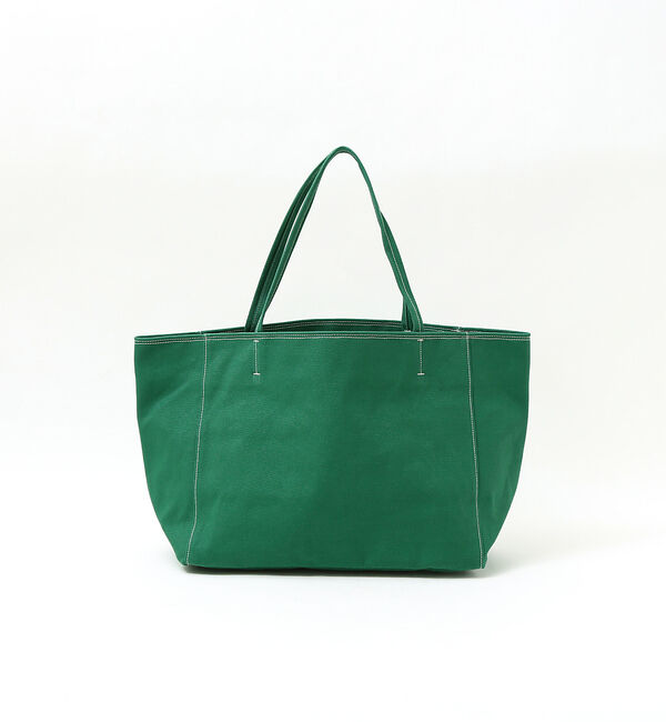 qualite「【e&times;qualite】 キャンバススクエアトート」|トートバッグ|グリーン