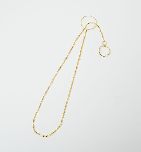 qualite「【MC STUDIO】ダブルリングチェーンネックレス」|ネックレス|