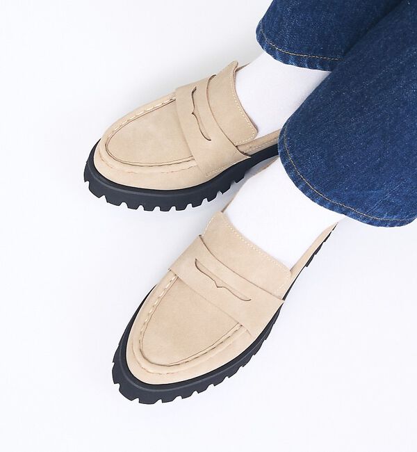 AU BANNISTER「【販売店舗限定】軽量・厚底ローファー【予約】」|ローファー|ベージュ