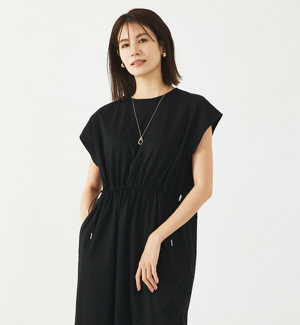 abahouse mavie「【大人のいちまんワンピ/接触冷感】シルケットドロストワンピース」|ワンピース|
