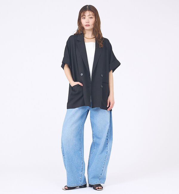 abahouse mavie「【大好評につき再登場！】ハーフスリーブジャケット」|テーラードジャケット|