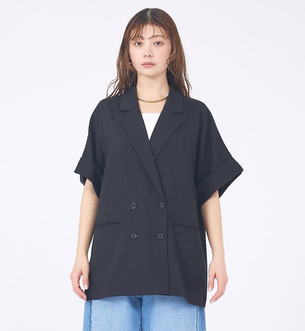 abahouse mavie「【大好評につき再登場！】ハーフスリーブジャケット」|テーラードジャケット|