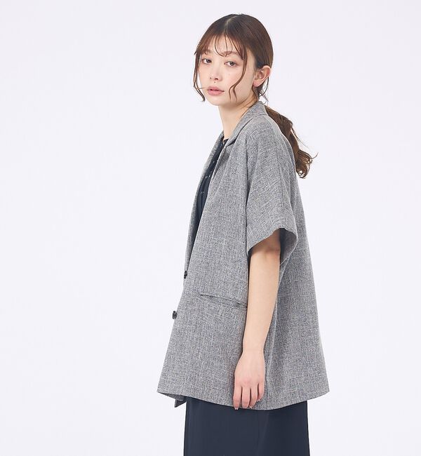 abahouse mavie「【大好評につき再登場！】ハーフスリーブジャケット」|テーラードジャケット|