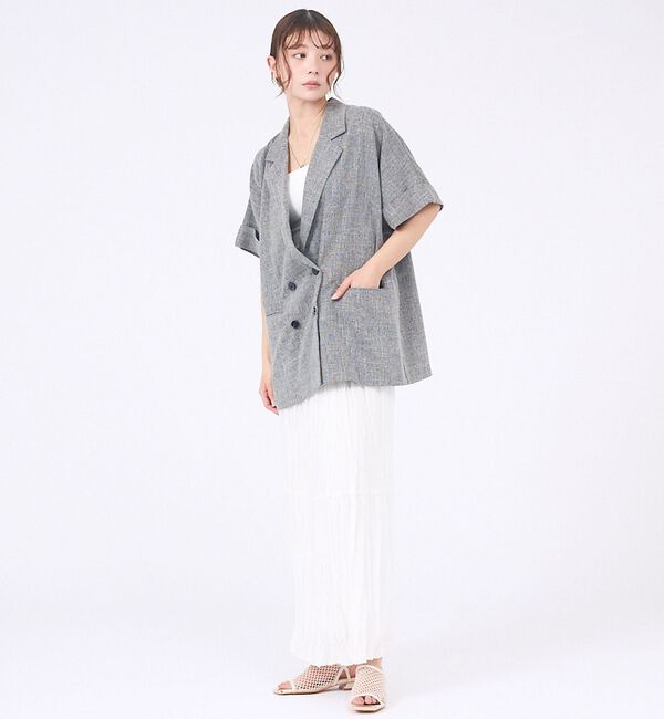 abahouse mavie「【大好評につき再登場！】ハーフスリーブジャケット」|テーラードジャケット|