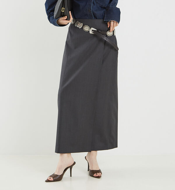 The Store by C' 「【COCUCA】ロールドスカート」|スカート|チャコールグレー