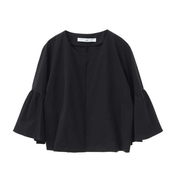 TIARA「《定番》ベルスリーブブラウスジャケット（セットアップ可）」|シャツ・ブラウス|ブラック