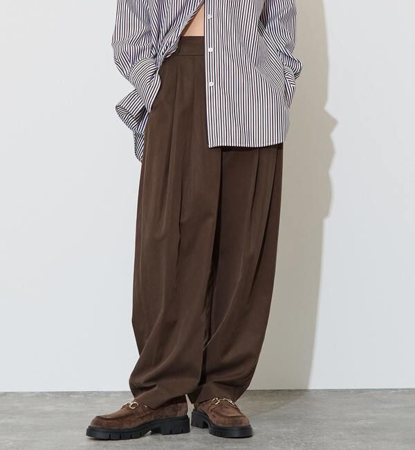 Liesse「タックバレルパンツ」|その他|ブラウン