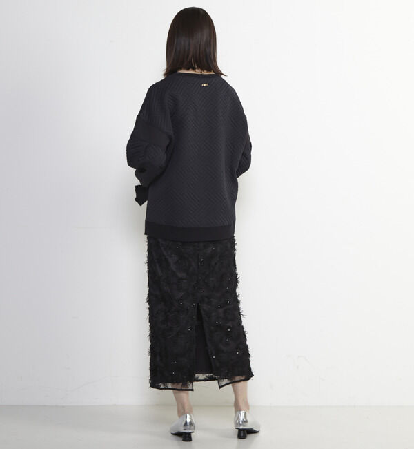 Soffitto「チュール刺繍Iラインスカート」|スカート|