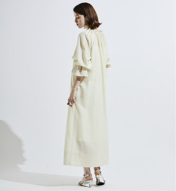 SOFFITTO「綿麻しわ加工テントラインワンピース」|ワンピース|