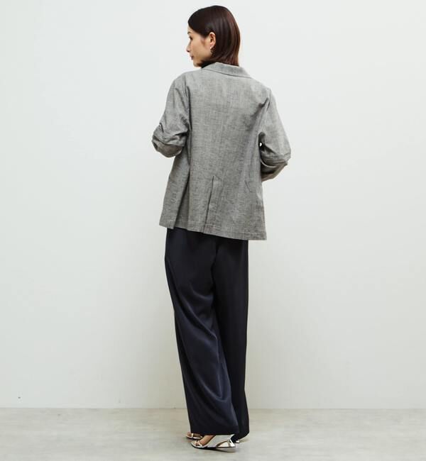 SOFFITTO「袖が取り外し可能2WAY麻混ジャケット」|テーラードジャケット|