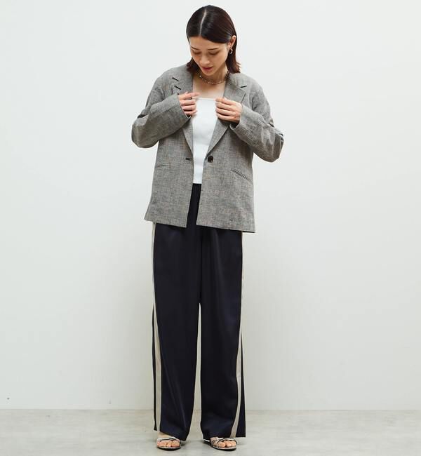 SOFFITTO「袖が取り外し可能2WAY麻混ジャケット」|テーラードジャケット|