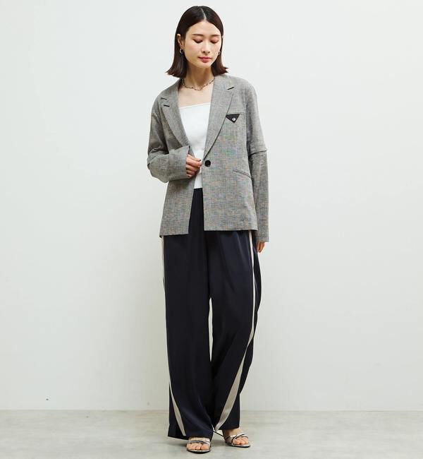 SOFFITTO「袖が取り外し可能2WAY麻混ジャケット」|テーラードジャケット|