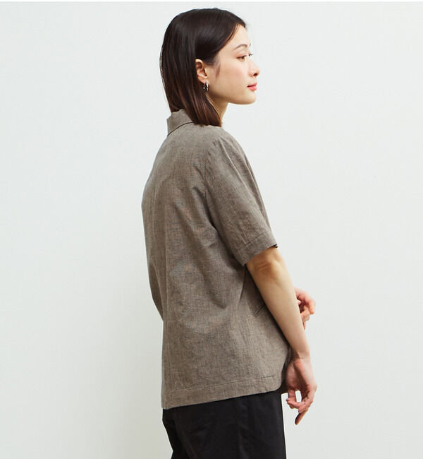 SOFFITTO「袖が取り外し可能2WAY麻混ジャケット」|テーラードジャケット|