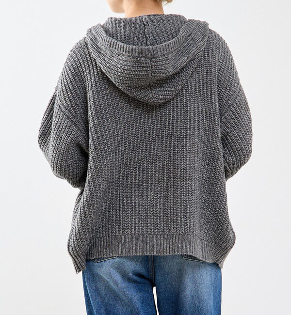 SOFFITTO「フード付きニットカーディガン」|カーディガン|