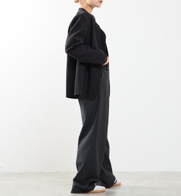 SOFFITTO「【A_/エース】リネン混ノーカラージャケット」|ノーカラージャケット|