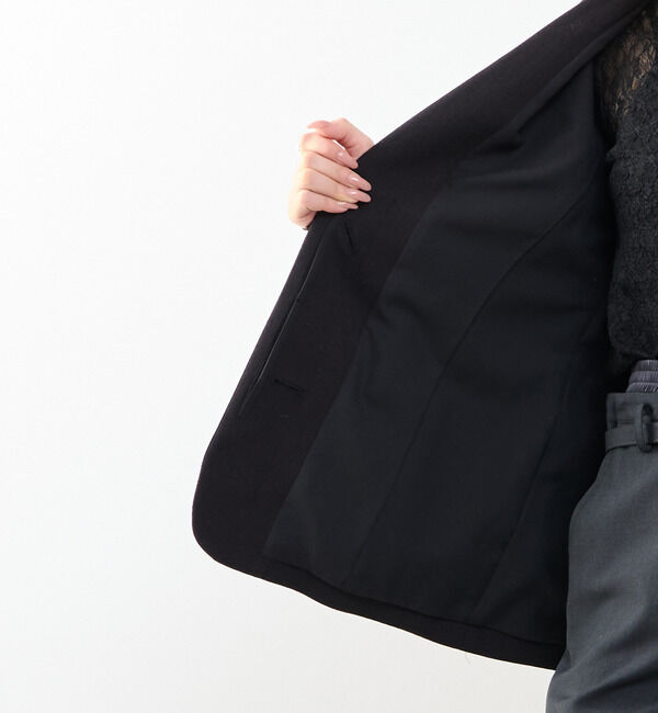 SOFFITTO「【A_/エース】リネン混ノーカラージャケット」|ノーカラージャケット|
