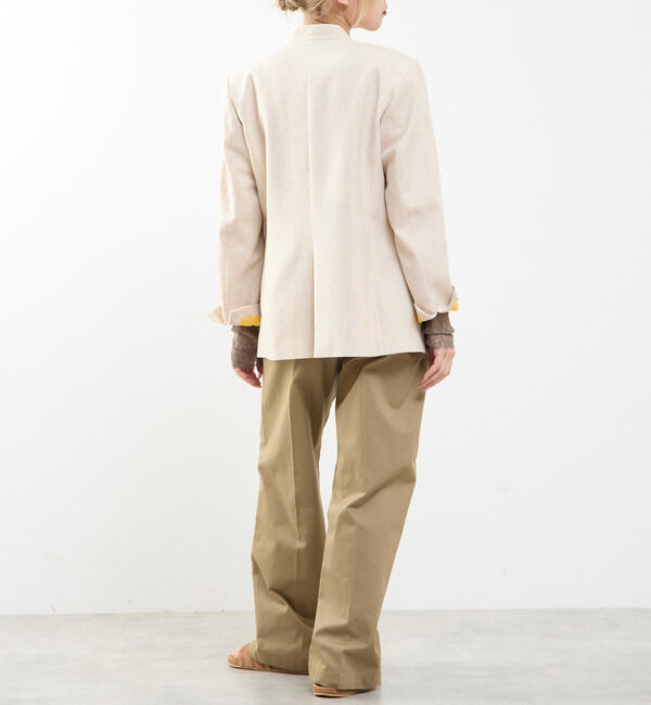 SOFFITTO「【A_/エース】リネン混ノーカラージャケット」|ノーカラージャケット|