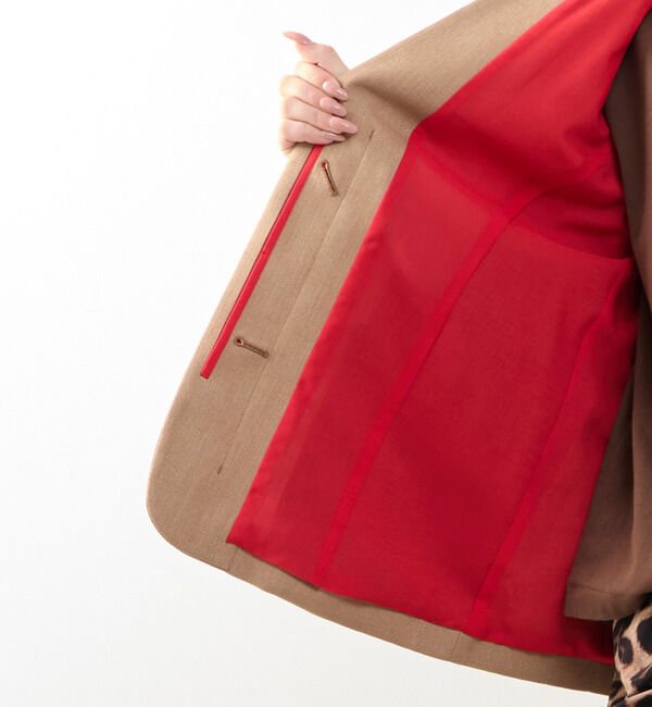 SOFFITTO「【A_/エース】リネン混ノーカラージャケット」|ノーカラージャケット|