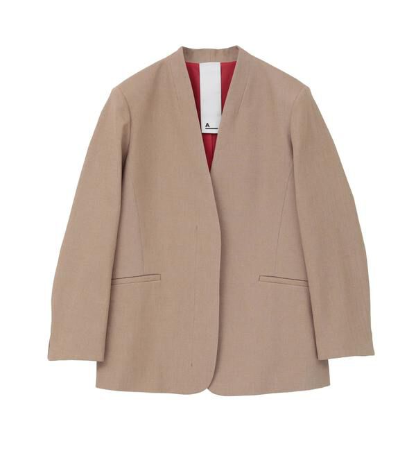 SOFFITTO「【A_/エース】リネン混ノーカラージャケット」|ノーカラージャケット|