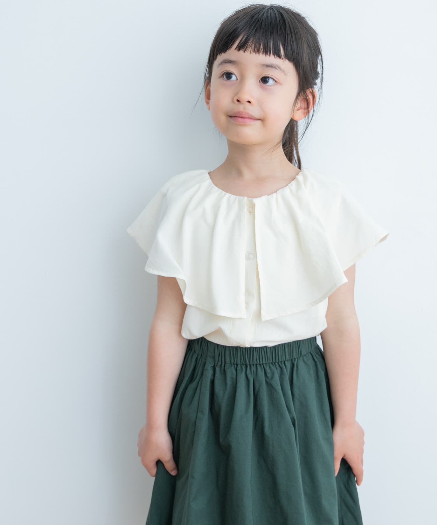 URBAN RESEARCH DOORS「2WAYフリルブラウス(KIDS)」|その他|アイボリー