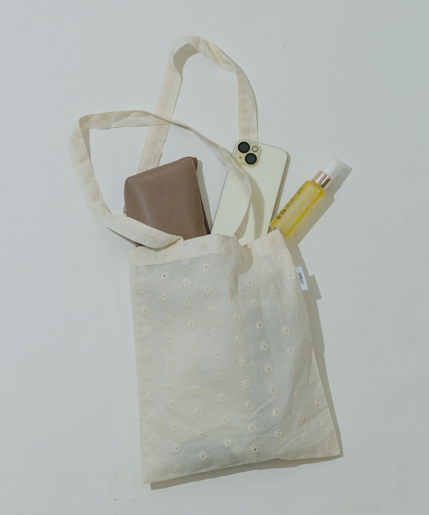 SMELLY「プリントトートバッグS」|トートバッグ|アイボリー
