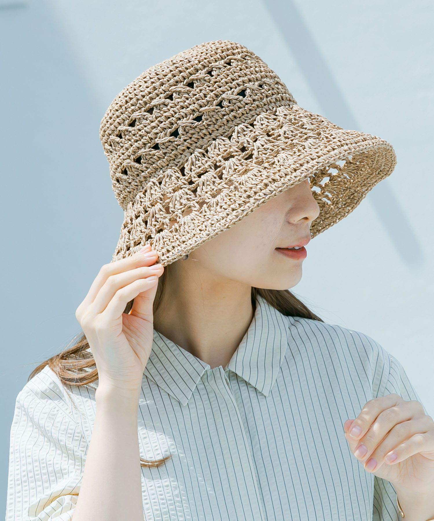 SMELLY「シェルアミモチーフハット」|ハット|ベージュ