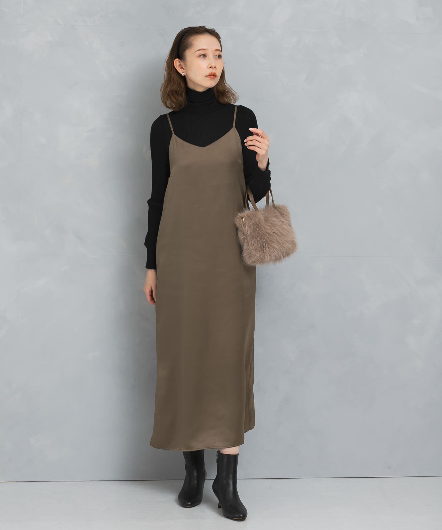 URBAN RESEARCH ROSSO「サテンキャミワンピース」|ワンピース|