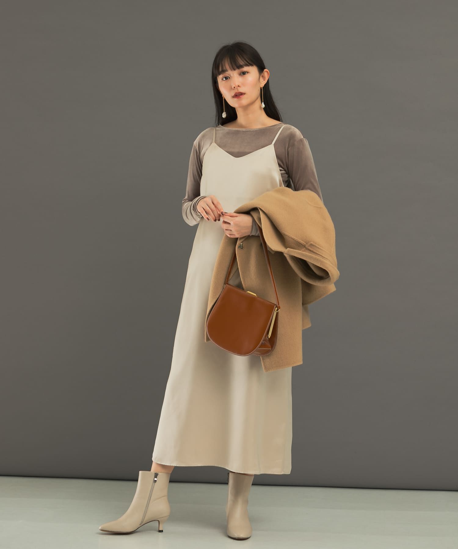 URBAN RESEARCH ROSSO「サテンキャミワンピース」|ワンピース|