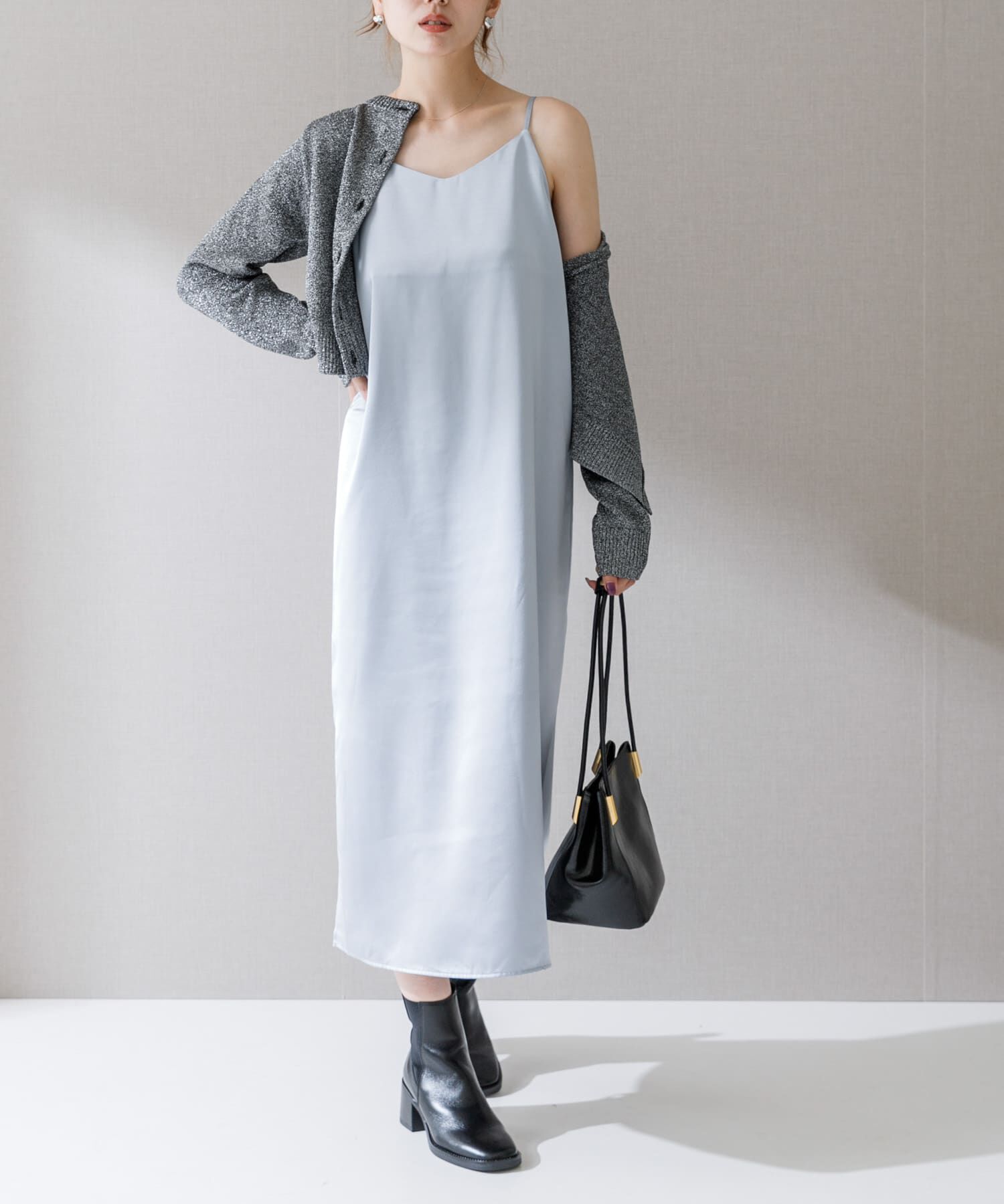 URBAN RESEARCH ROSSO「サテンキャミワンピース」|ワンピース|