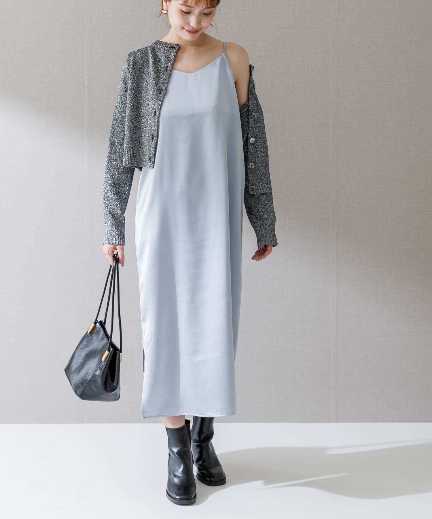 URBAN RESEARCH ROSSO「サテンキャミワンピース」|ワンピース|