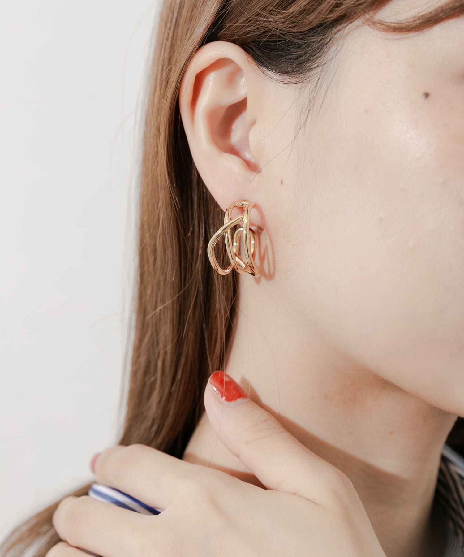 SMELLY「ニュアンスメタルワイドフープイヤリング」|イヤリング|