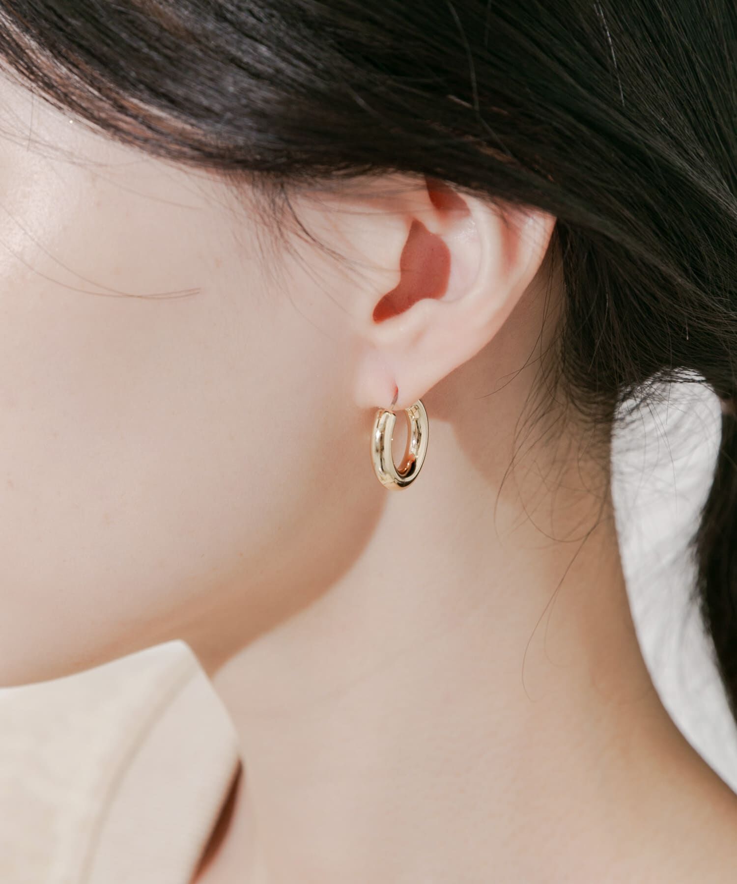 SMELLY「パールノットラリエット2WAYフープピアス」|ピアス|